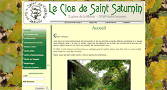 Desktop Screenshot of leclosdesaintsaturnin.fr